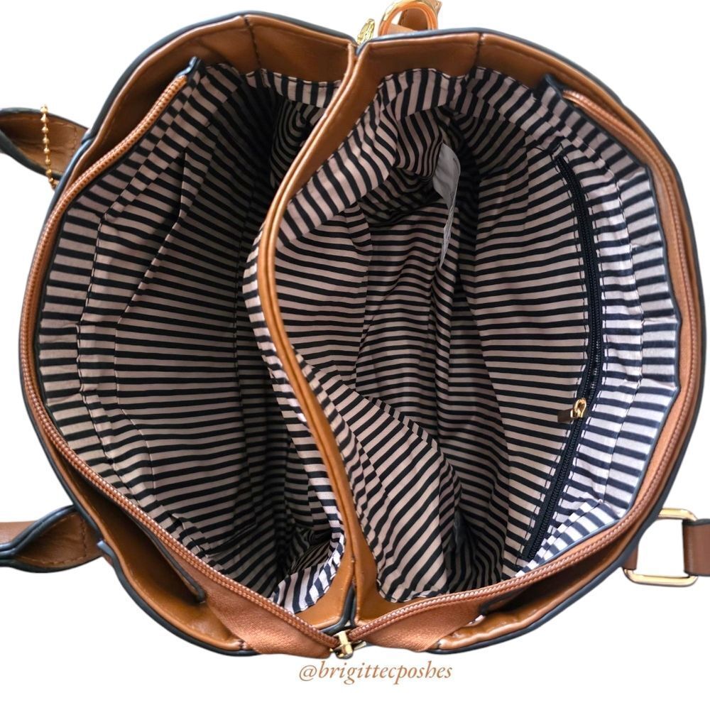Women's Brown Handbag With Shoulder Strap - Picture 5 of 11